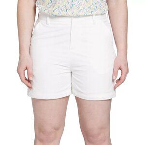 Walter Hagen Womans Clubhouse 5” Seersucker Pure White Traditional Short Size 2